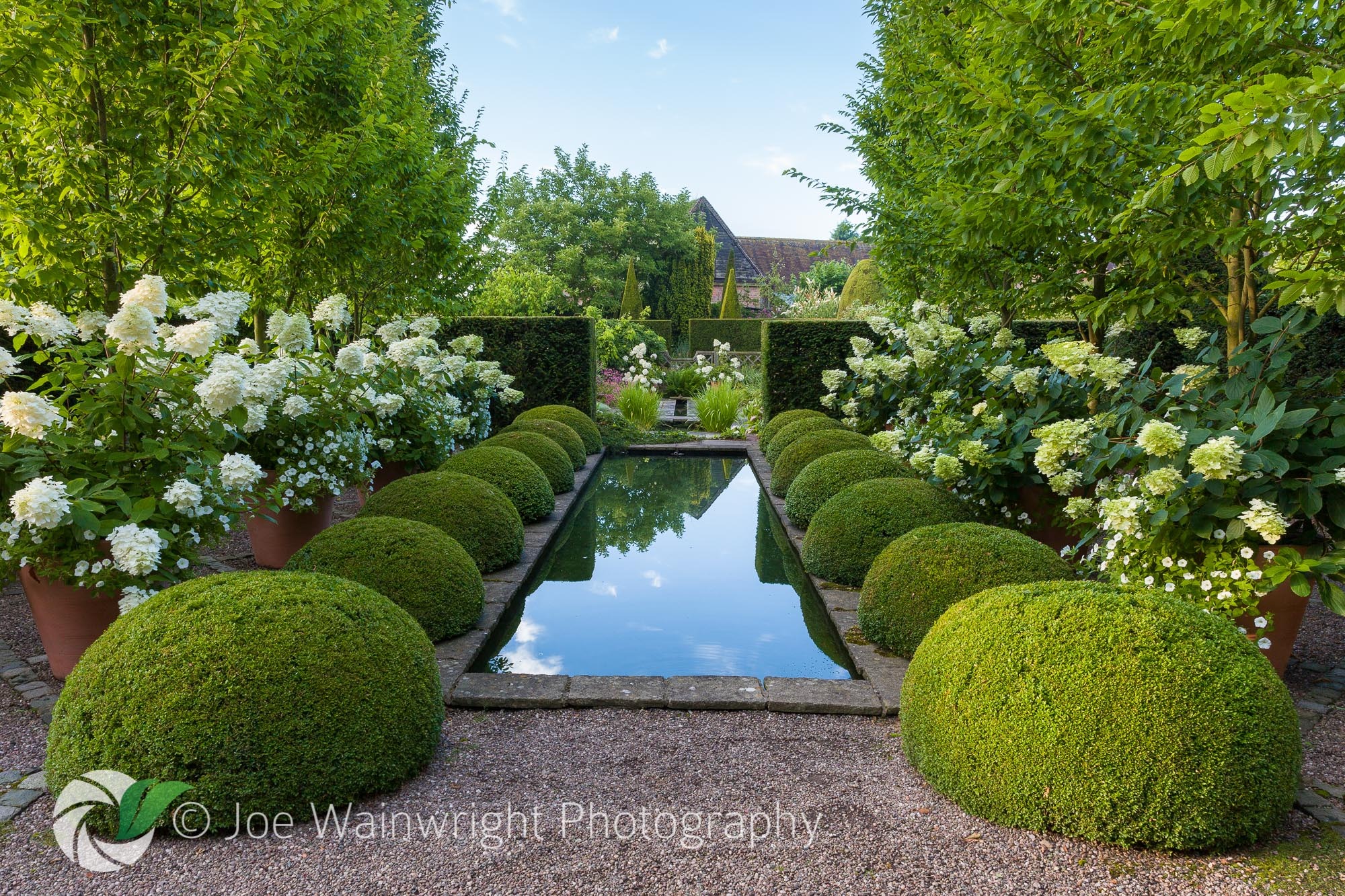 Wollerton_Old_Hall_Garden_-_The_Rill_Garden_and_Hydrangeas.jpg