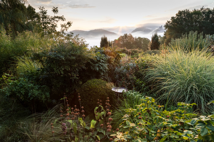 A Quiet Sunset in a Country Garden