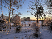A light dusting of snow and glow