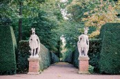 Italian Statues Laburnum Walk at Renishaw