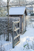 Garden gate in winter