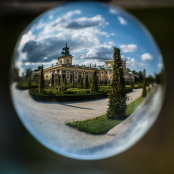 Wilanow Palace and gardens closed in a cristal ball.. 