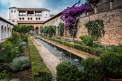 Generalife gardens in Alhambra.