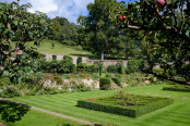 Parterre and walled garden in summer