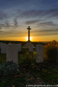 Sunrise over Shotley Royal Naval Cemetery