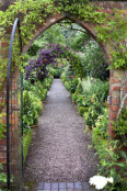 through the arch at Wollerton Old Hall